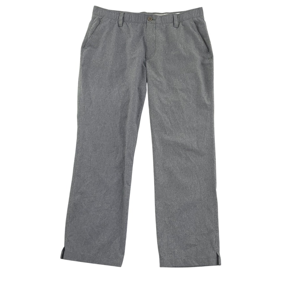 Under Armour Match Play Pants Mens 40x30 Gray Vented Polyester Golf Stretch
